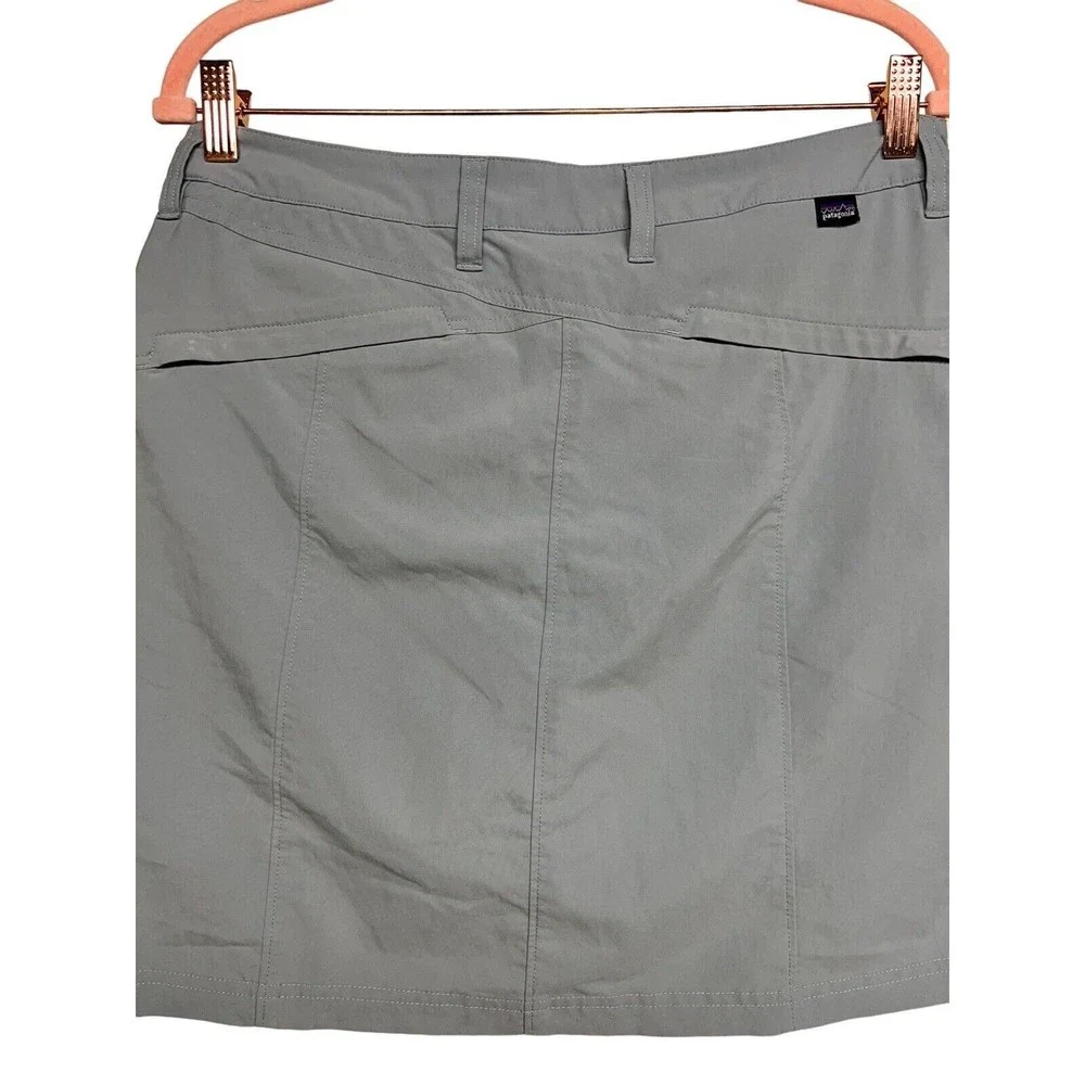 Patagonia Inter-Continental Hideaway Skirt Blue Gray‎ Women’s Size 8